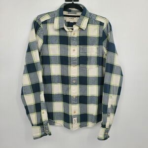 ◇ Abercrombie & Fitch Muscle Plaid Long-sleeve Button Up Shirt Size Small
